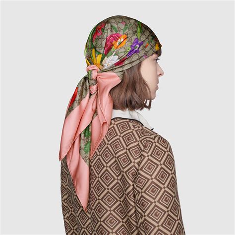 Gucci silk head scarf